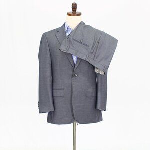 Pronto Uomo 40R 34x29 Gray Full Suit 2-Button Solid R599